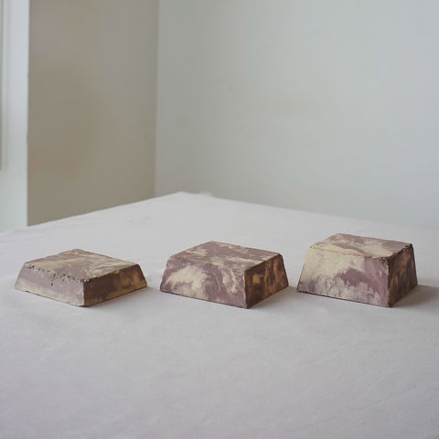 Concrete pedestal coaster (Set of 3)