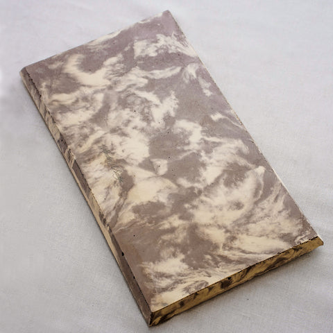 Concrete bevel serving platter