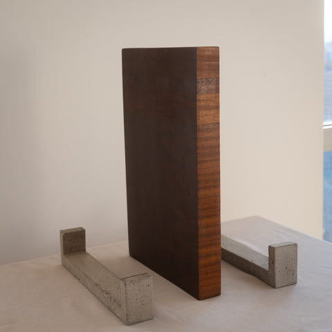 The SB Block: Walnut End Grain Board with Concrete Base